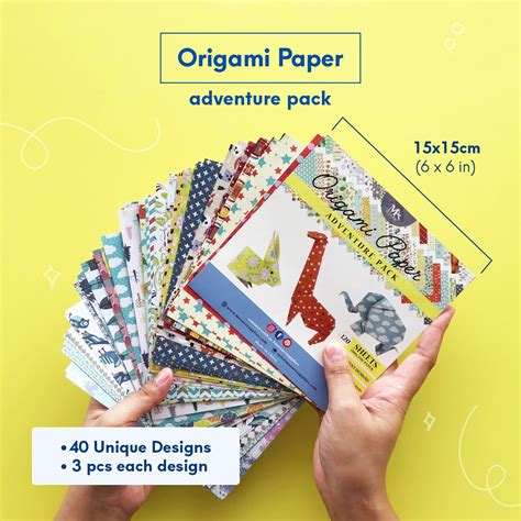 Origami Paper Adventure Pack 120 Sheets Origami Traditional Japanese
