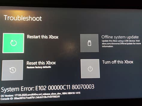 Error Code E102 Fix Xboxone