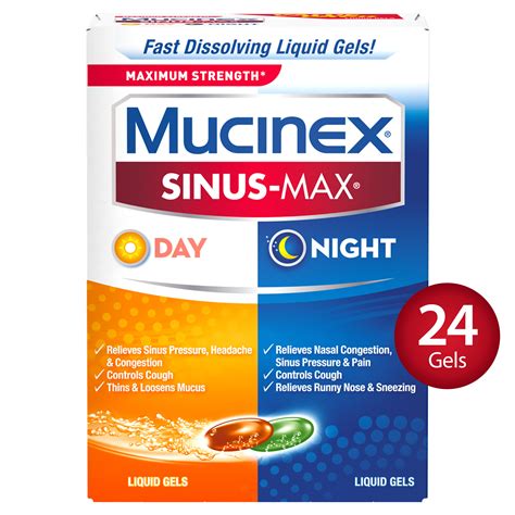 Mucinex Sinus Max Maximum Strength Day And Night Liquid Gels My Xxx Hot Girl