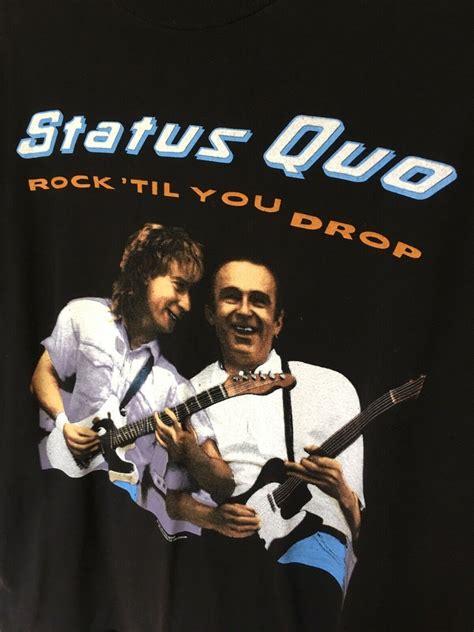 Vintage Status Quo UK Tour 1991 Shirt Concert Rock Til You Drop Tee