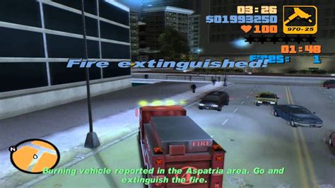 Grand Theft Auto Iii Side Mission Firefighter Youtube