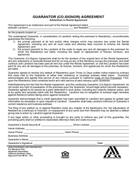 Forms specified for register & certification of lifting appliances and lifting gear, and rpe. Sample Form for Guarantor Agreement Free Download