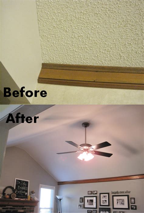 We weren't sure of the technical term for our type of ceiling. No more popcorn | Removing popcorn ceiling, Home repairs ...