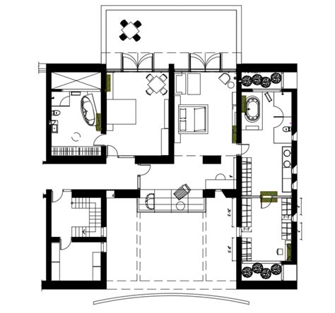 2d Cad Drawing Of Home Plan Interior Autocad Software Cadbull