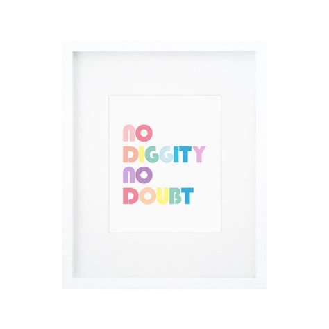 No Diggity No Doubt Hip Hop Kids Art Nursery Decor Rainbow Etsy