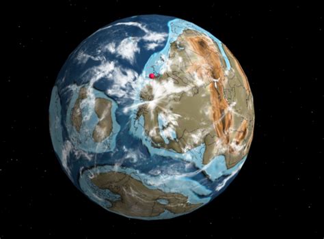 Šílený chladný Zničení map of earth 65 million years ago Kolizní kurz