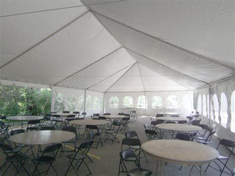Inside View Of Our 30′ X 90′ Frame Tent With French Side Walls