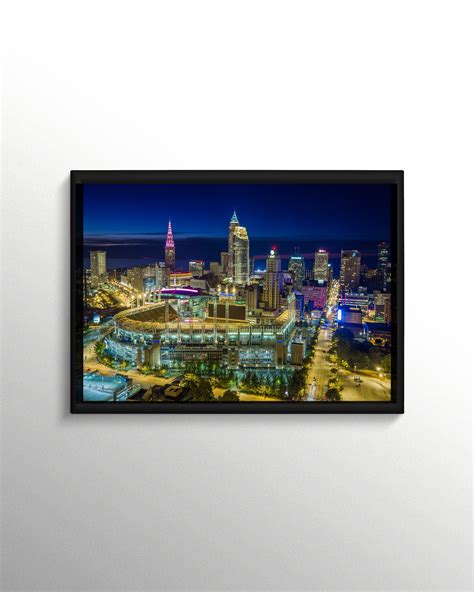 Panoramic Cleveland Skyline Photo At Night — Big Picture Cleveland
