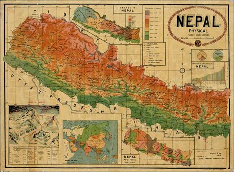 Physical Map of Nepal. This is the first map we have ever ...
