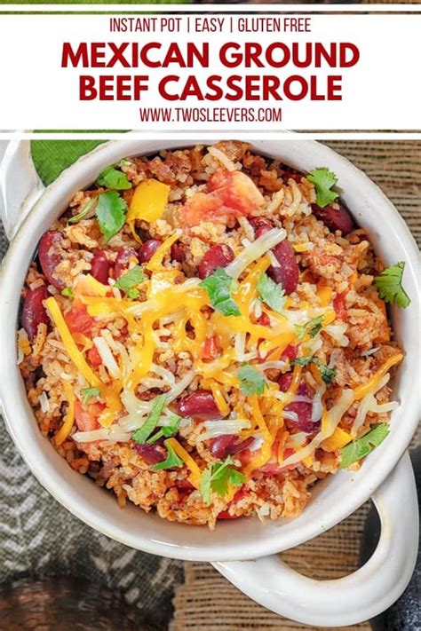 The final result, a superfast hearty casserole, is an easy and fast dinner option. Mexican Ground Beef Casserole With Rice And Beans in 2020 ...