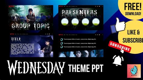 Wednesday Addams Themed Powerpoint Presentation Youtube
