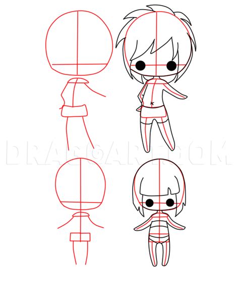 How To Draw Chibi Bodies Step By Step Drawing Guide By Jedec Dragoart