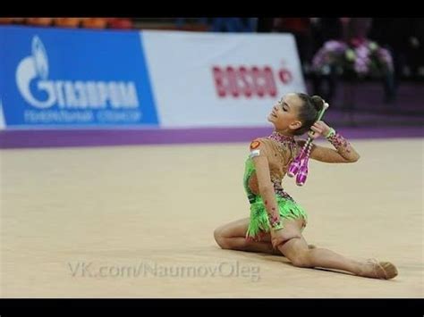 Первым тренером была лариса викторовна белова. Dina Averina Clubs - GP Moscow 2014 - YouTube