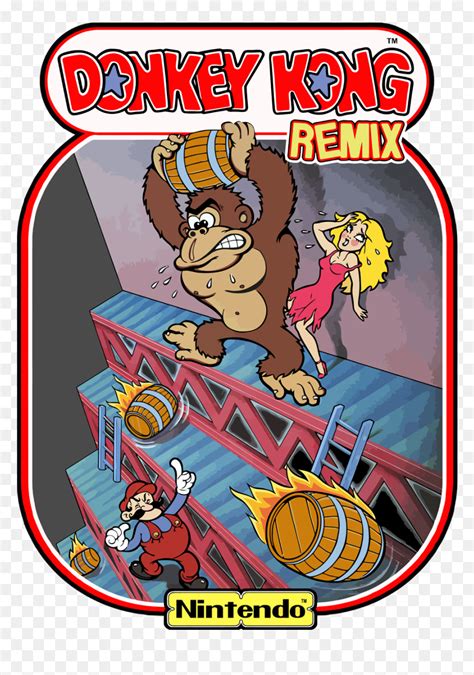 Donkey Kong Arcade Game Poster Hd Png Download Vhv