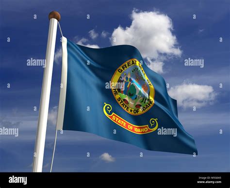 Idaho Flag With Clipping Path Stock Photo Alamy