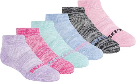 Skechers Girls 6 Pack Low Cut Socks Clothing