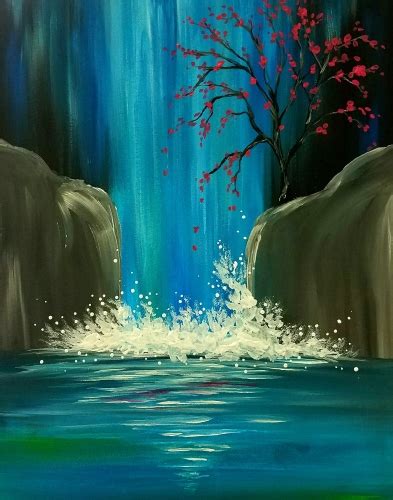 Waterfall Painting Easy