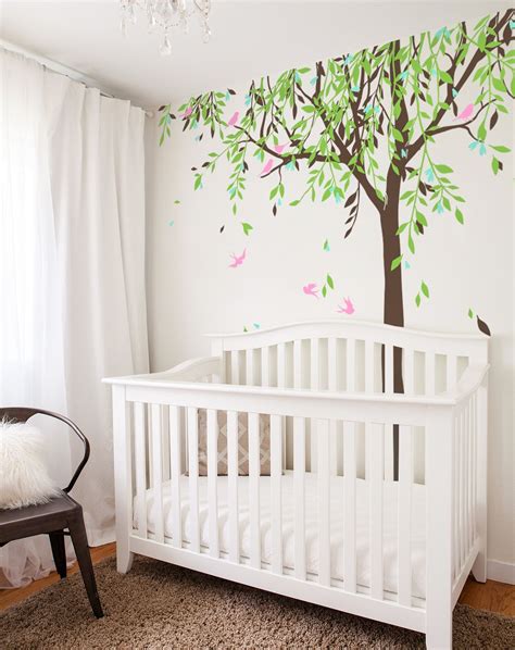 Large Baby Nursery Willow Tree Vinyl Wall Decal Nt017 Etsy Baby
