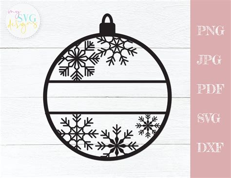 Christmas Ornament Svg Name Ornament Svg Christmas Svg Etsy In Christmas Svg Files