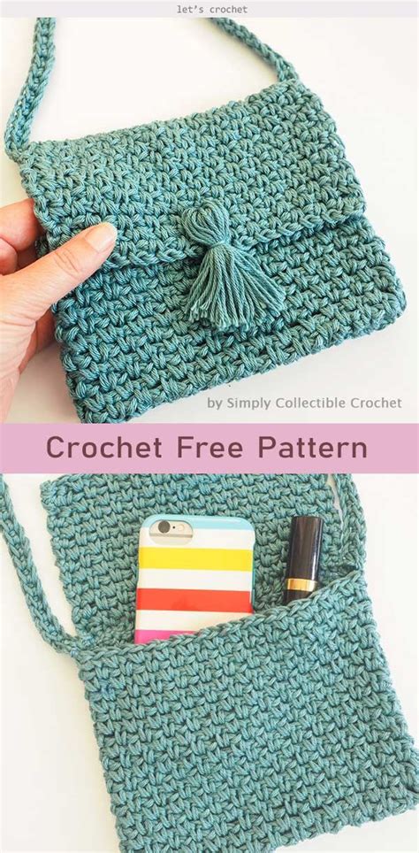 Free Easy Crochet Bag Purse Pattern | Crochet bag pattern free, Crochet