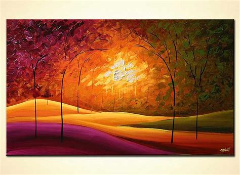 Painting For Sale Textured Painting Shining Forest With