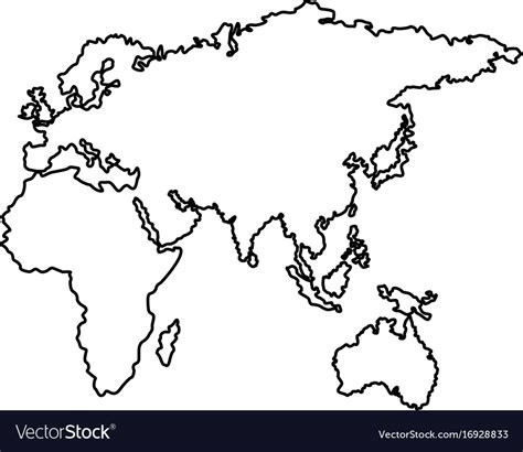 Map Europe Africa And Asia Country Royalty Free Vector Image