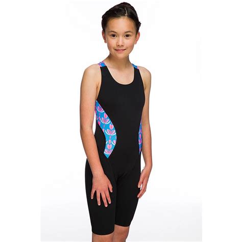 Maru Girls Swimwear Flutter Pacer Panel Legs Turquoise Aqua Swim