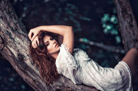 Wallpaper Trees Women Outdoors Long Hair 2048x1365