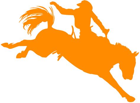 Bronc Rider Silhouette Free Vector Silhouettes