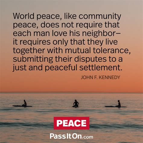 “world Peace Like Community Peace Does Not The Foundation For A