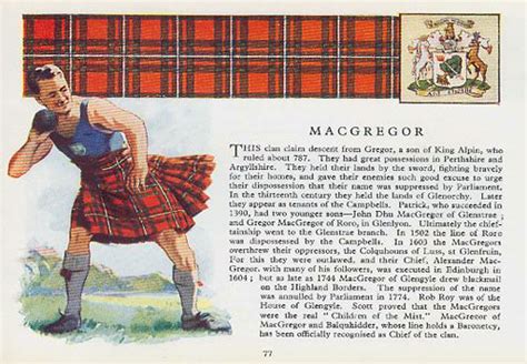 Scottish Tartans Children Of The Mist The Clan Macgregor