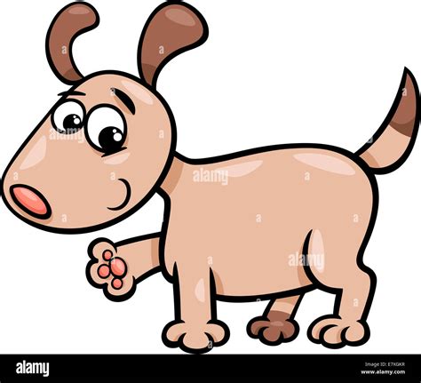 Cartoon Illustration Of Cute Little Dog Or Puppy Stock Photo Alamy