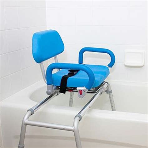 This Elderly Swivel Shower Chair Converts To A Tub Transfer Bench