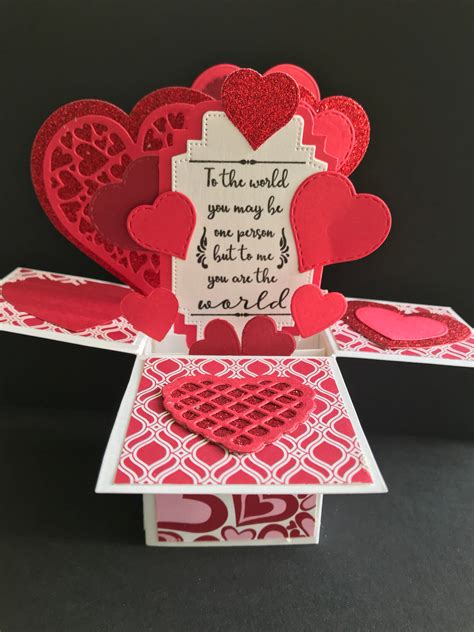 Romantic Valentines Day Card 3d Valentines Day Pop Up Etsy Pop Up