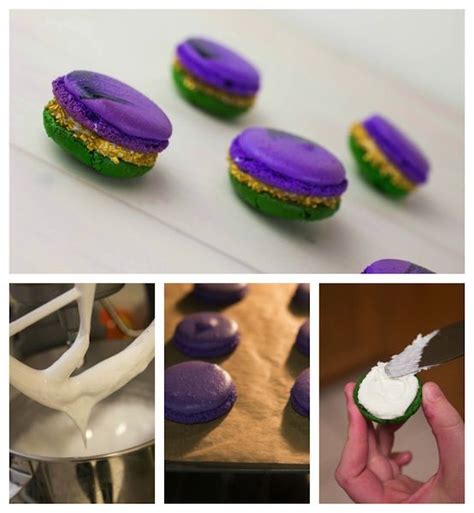 Step By Step Tutorial On How To Make Mardi Gras Macarons Macaron