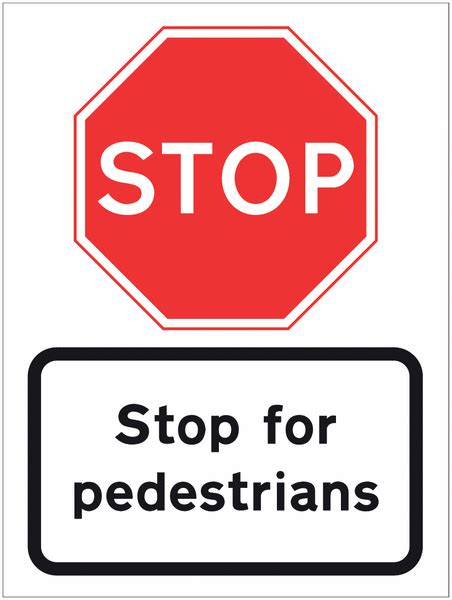 Stop For Pedestrians Sign Seton