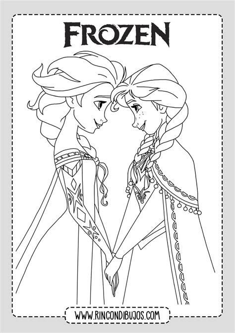 Anna Y Elsa Para Colorear Rincon Dibujos En 2020 Frozen Para