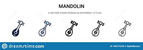 Download Mandolin Icon In Filled, Thin Line, Outline And Stroke ...