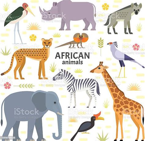 สัตว์ป่าแอฟริกา ภาพประกอบสต็อก ดาวน์โหลดรูปภาพตอนนี้ ยีราฟ สัตว์
