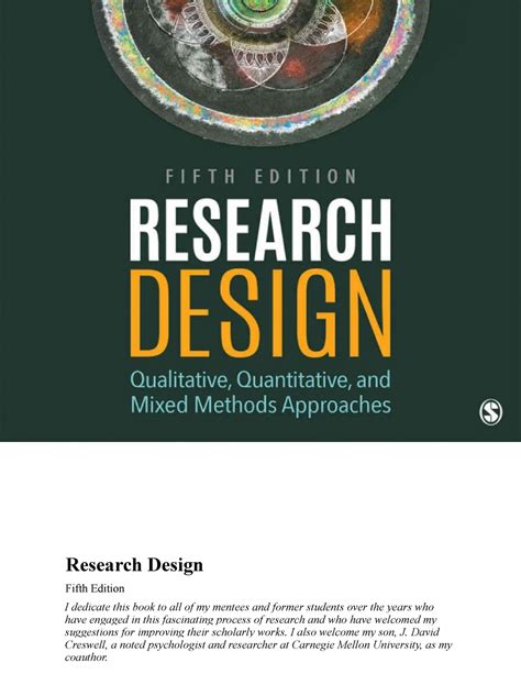 Creswell John W Lecture Notes 2 Research Design Fifth Edition I
