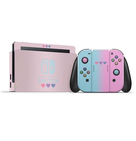 Dedicated to handheld play, nintendo switch lite is perfect for gamers on the move. Pastel Pink & Blue Hearts Switch Skin | Nintendo switch ...