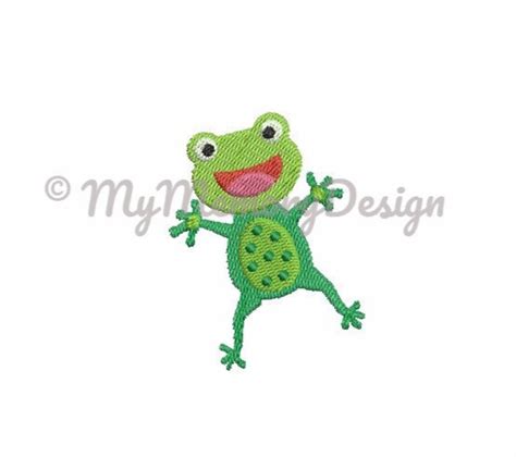 Frog Embroidery Design Set Of 4 Design Animal Embroidery Etsy