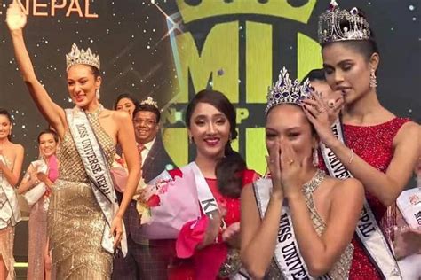 The Results For Miss Universe Nepal 2021 Are Winner Sujita Basnet First Runner Up Nina Kant