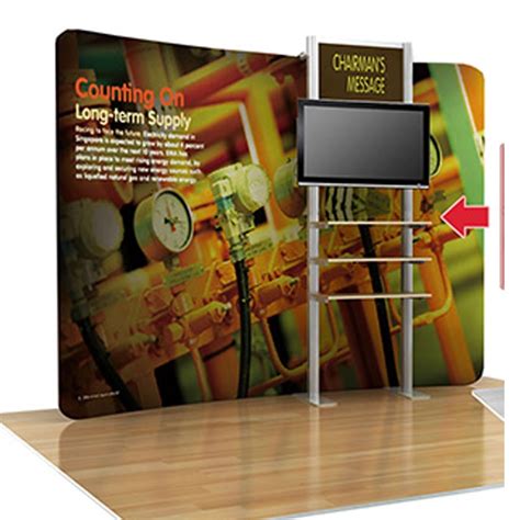 8ft Portable Custom Tension Fabric Trade Show Displays Pop Up Stand