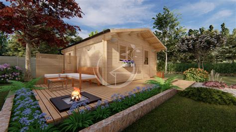 One Bedroom Log Cabin 5m X 57m Log Cabin Ireland