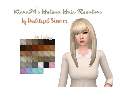 Deelitefulsimmer Helena Hair Recolor Sims 4 Hairs Vrogue