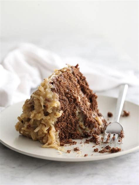 German Chocolate Cake With A Decadent Coconut And Pecan Frosting With Images Dessert Recipes