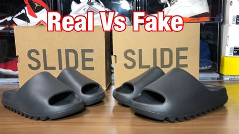 Adidas Yeezy Slide Onyx Real Vs Fake Review Youtube