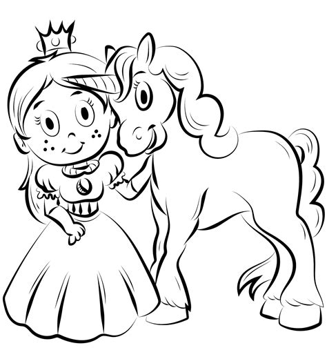 TOP 15 Coloriages Princesse Licorne  Dessin Licorne