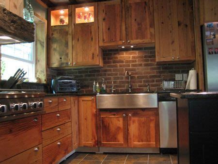 Roughing it in style builds the cabinets exactly for your kitchen, so each corner is utilized so you know you are getting the most out of your kitchen. Barnwood Kitchen Cabinets - Benedict Antique Lumber and ...